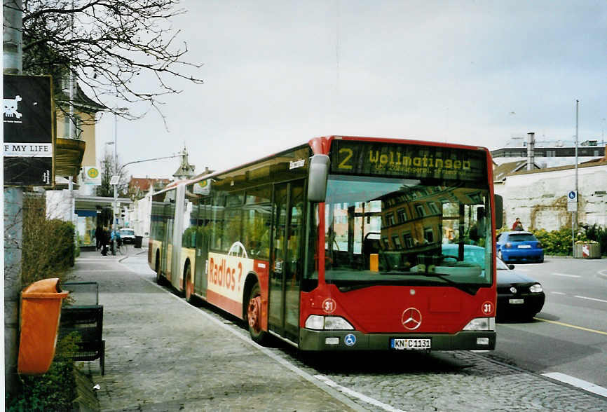 (093'505) - SWK Konstanz - Nr. 31/KN-C 1131 - Mercedes am 31. Mrz 2007 in Konstanz, Bodanplatz