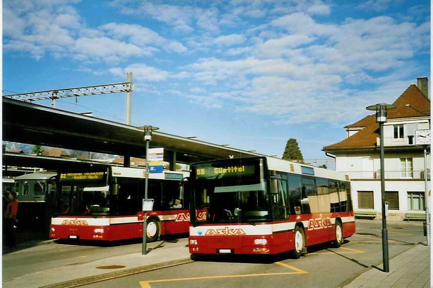 (093'520) - ASKA Aeschi - Nr. 5/BE 503'083 - MAN am 2. April 2007 beim Bahnhof Spiez