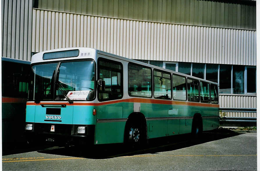 (093'801) - TPF Fribourg - Nr. 54 - Volvo/R&J (ex GFM Fribourg Nr. 54) am 9. April 2007 in Biel, Rattinbus