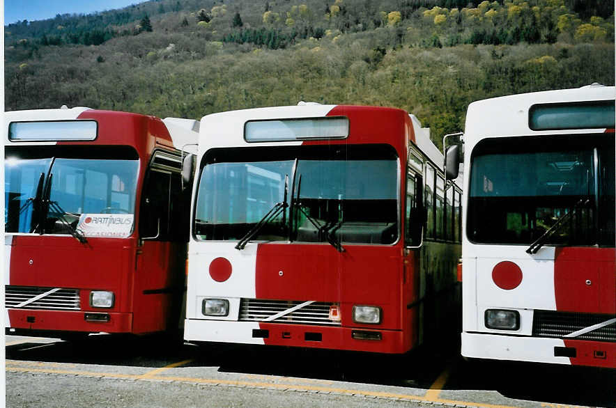 (093'811) - TPF Fribourg - Nr. 93 - Volvo/Gangloff (ex GFM Fribourg Nr. 93; ex SVB Bern Nr. 189) am 9. April 2007 in Biel, Rattinbus (Teilaufnahme)