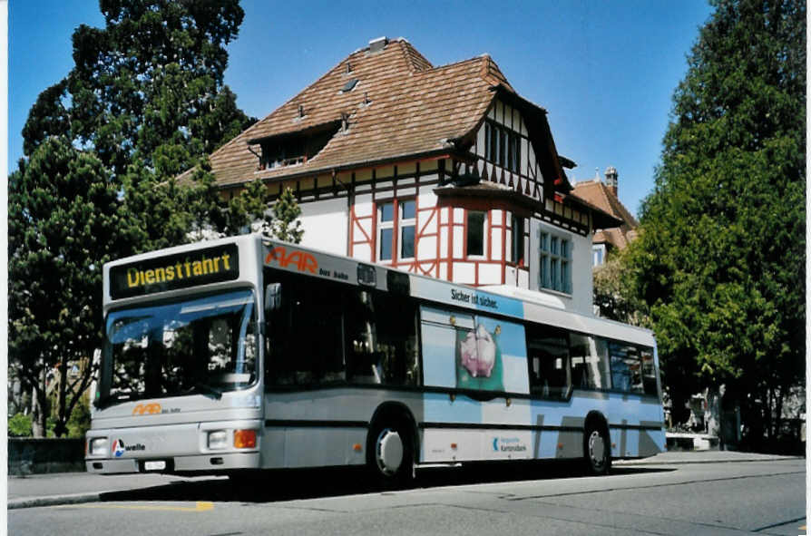 (094'018) - AAR bus+bahn, Aarau - Nr. 144/AG 7544 - MAN am 14. April 2007 beim Bahnhof Aarau