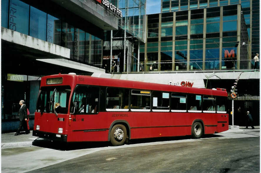 (094'507) - Bernmobil, Bern - Nr. 108/BE 500'108 - Volvo/R&J am 13. Mai 2007 beim Bahnhof Bern