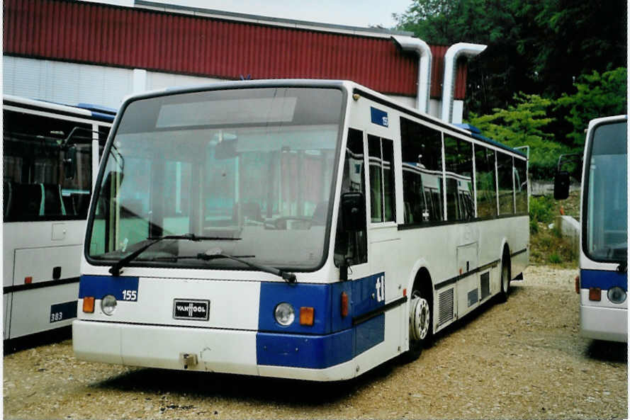 (094'534) - TL Lausanne - Nr. 155 - Van Hool (ex Nr. 387) am 17. Mai 2007 in Safnern, BTR