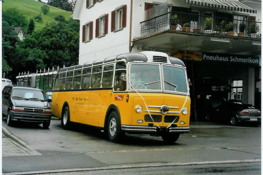 (095'208) - Oldie-Tours Zrisee, Wollerau - Nr. 21 - Saurer/Saurer (ex Marchetti, Airolo; ex P 24'119) am 2. Juni 2007 in Schmerikon, Garage