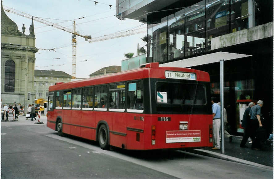 (095'316) - Bernmobil, Bern - Nr. 116/BE 427'116 - Volvo/R&J am 8. Juni 2007 beim Bahnhof Bern