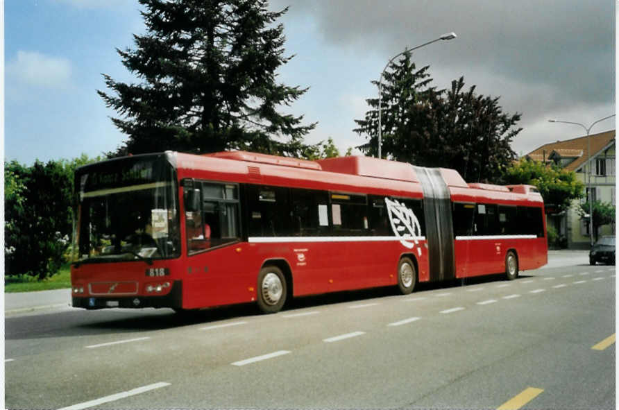 (095'325) - Bernmobil, Bern - Nr. 818/BE 612'818 - Volvo am 8. Juni 2007 in Ostermundigen, Zollgasse