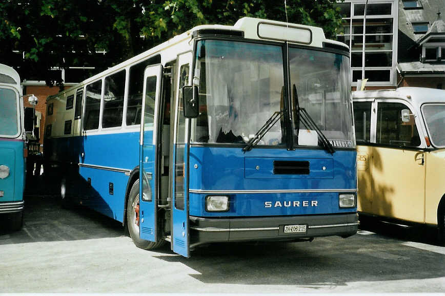 (095'533) - Hauser, Wdenswil - ZH 203'215 - Saurer/R&J (ex Bucher, Grt; ex P 25'648) am 23. Juni 2007 in Aigle, Saurertreffen