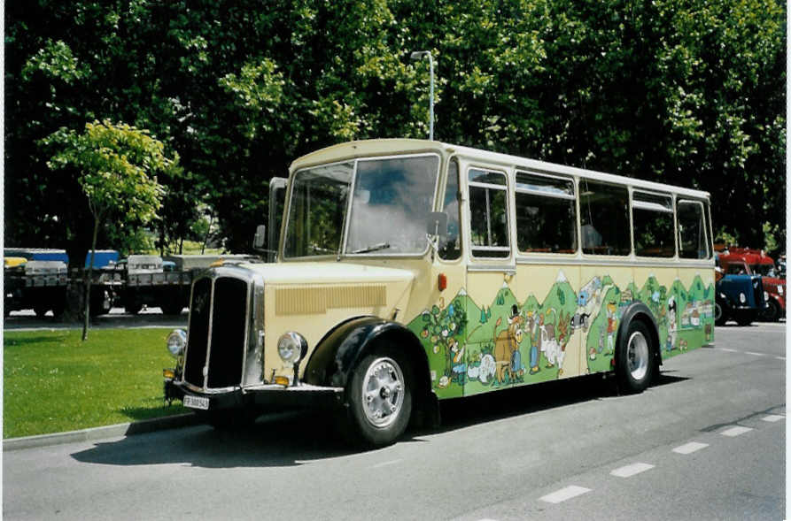 (095'604) - Borcard, Grandvillard - Nr. 3/FR 300'543 - Saurer/R&J (ex Guillard, Bex) am 23. Juni 2007 in Aigle, Saurertreffen