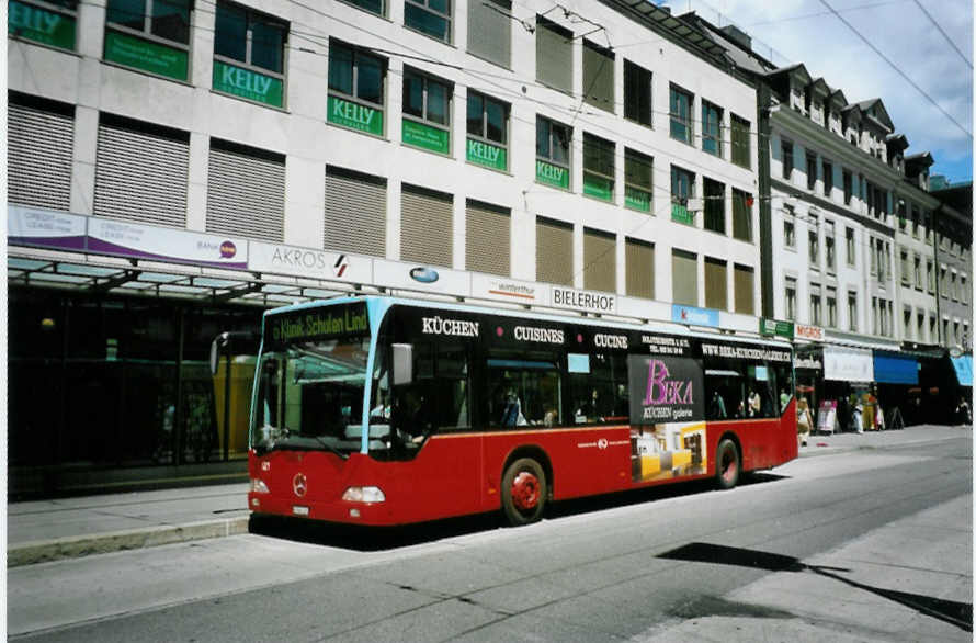 (095'910) - VB Biel - Nr. 121/BE 560'121 - Mercedes am 7. Juli 2007 in Biel, Guisanplatz