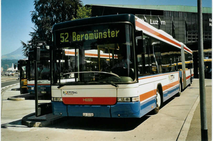 (096'218) - AAGR Rothenburg - Nr. 31/LU 15'718 - Scania/Hess am 15. Juli 2007 beim Bahnhof Luzern