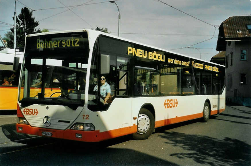 (096'321) - BSU Solothurn - Nr. 72/SO 142'072 - Mercedes am 17. Juli 2007 beim Bahnhof Worb Dorf