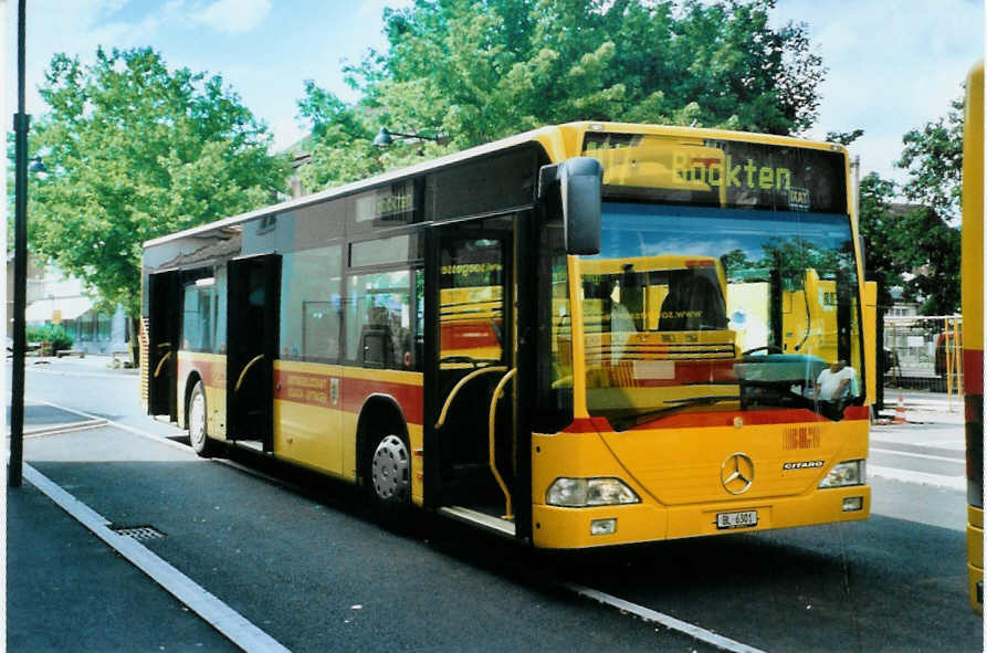 (096'624) - AGSE Eptingen - BL 6301 - Mercedes am 22. Juli 2007 beim Bahnhof Sissach