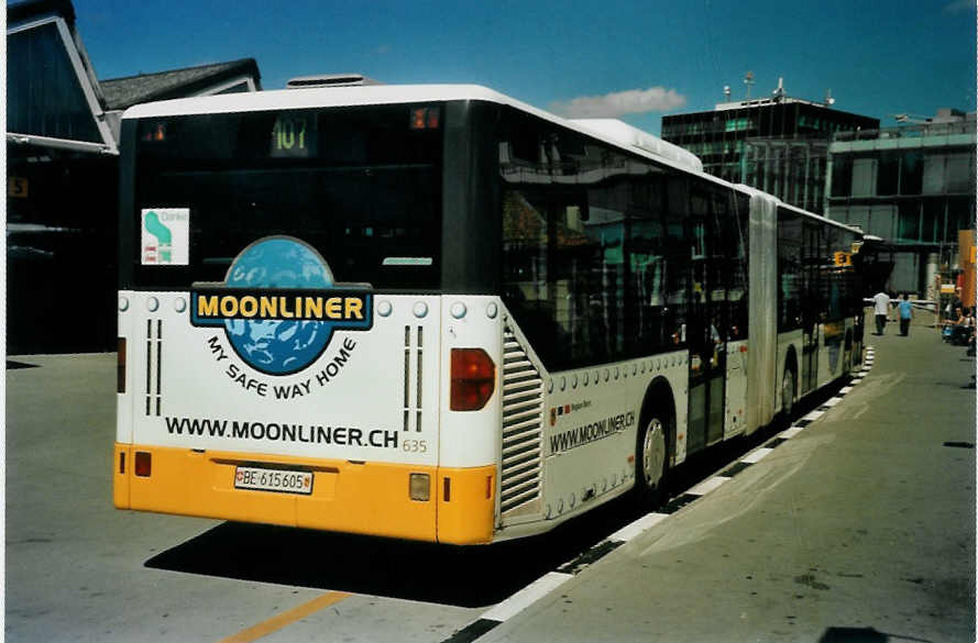 (097'202) - PostAuto Bern - Nr. 635/BE 615'605 - Mercedes (ex P 27'009) am 12. August 2007 in Bern, Postautostation