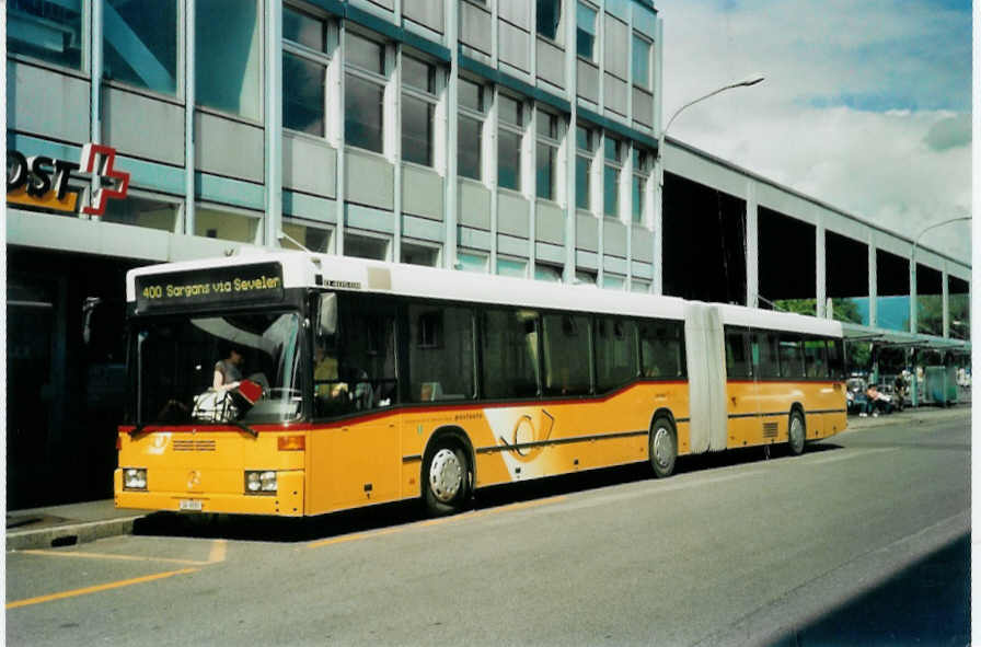 (097'226) - Schett, Sargans - SG 6591 - Mercedes am 18. August 2007 beim Bahnhof Buchs