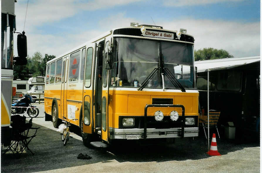 (097'415) - Aus der Schweiz: Oberhnsli, Thayngen - SH 60'062 U - FBW/Tscher (ex Bus-Halter, Wil Nr. 9) am 18. August 2007 in Schaan, Wohnbustreffen