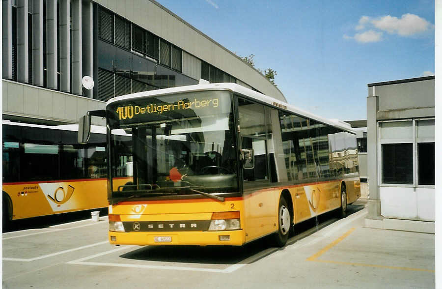 (097'608) - Steiner, Ortschwaben - Nr. 2/BE 90'522 - Setra am 24. August 2007 in Bern, Postautostation