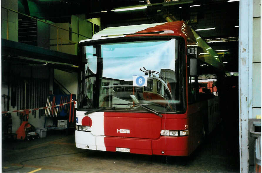 (098'302) - TPG Fribourg - Nr. 514/FR 300'394 - MAN/Hess Gelenkduobus am 1. September 2007 in Bellach, Hess