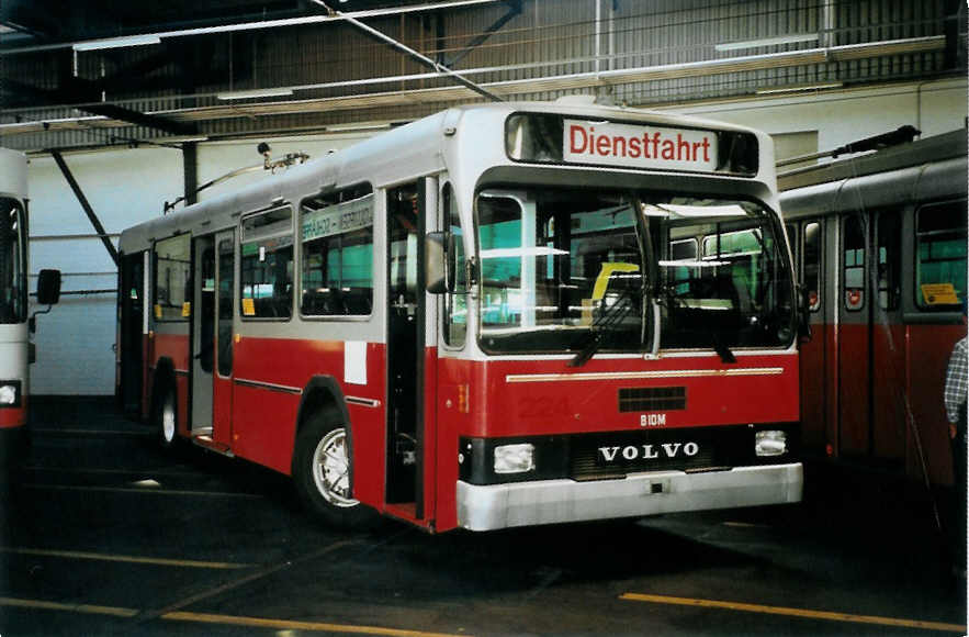 (098'609) - WV Winterthur - Nr. 224 - Volvo/Tscher Enteiser am 15. September 2007 in Winterthur, Depot Grzefeld