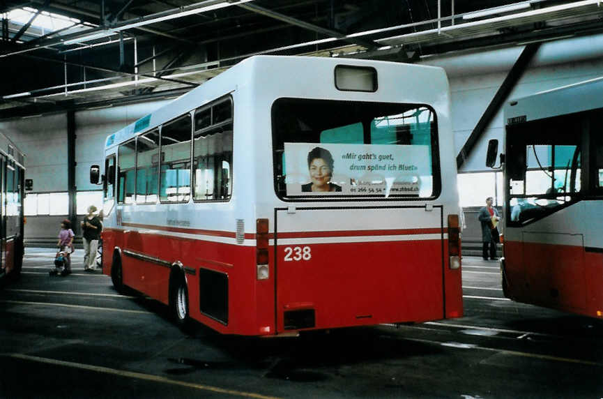 (098'634) - WV Winterthur - Nr. 238 - MAN/Hess am 15. September 2007 in Winterthur, Depot Grzefeld