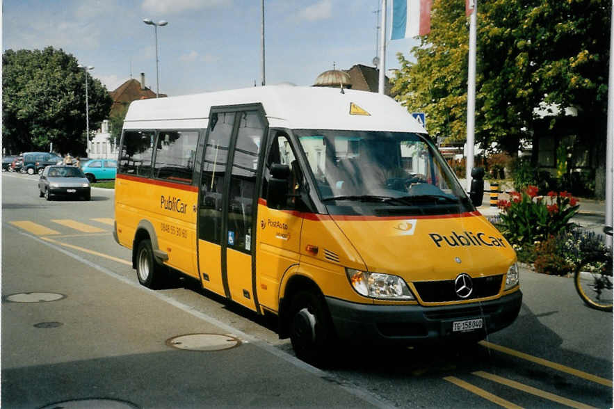 (098'715) - PostAuto Ostschweiz - Nr. 8/TG 158'040 - Mercedes am 15. September 2007 beim Bahnhof Weinfelden