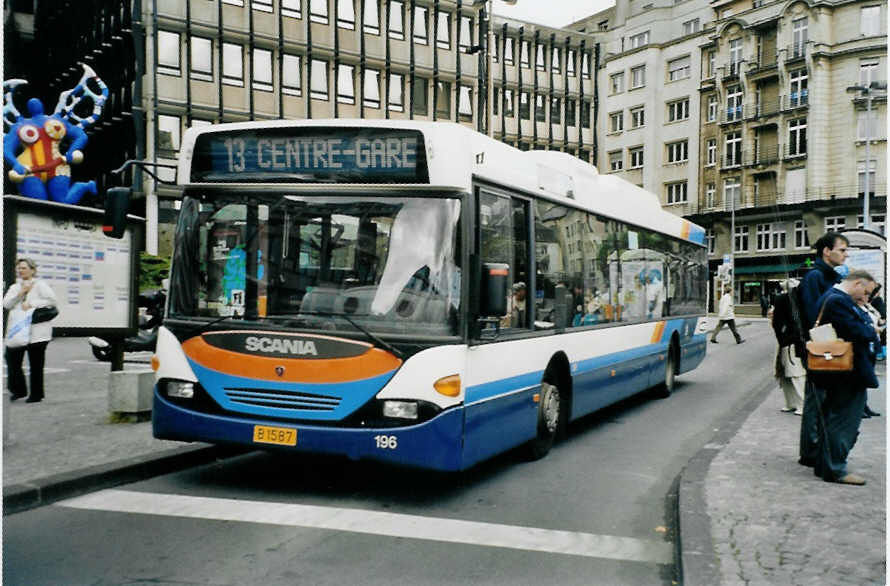 (098'832) - AVL Luxembourg - Nr. 196/B 1587 - Scania am 24. September 2007 in Luxembourg, Place Hamilius