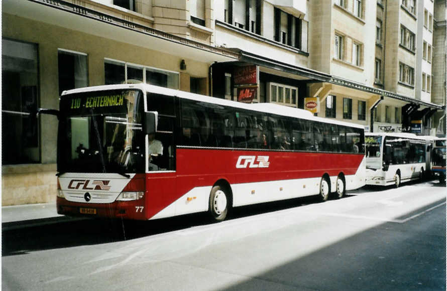 (098'916) - CFL Luxembourg - Nr. 77/RR 6418 - Mercedes am 24. September 2007 in Luxembourg, Rue Aldringen