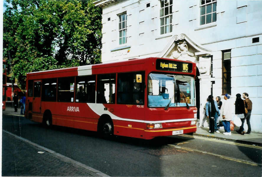 (099'102) - ARRIVA - Nr. PDL 105/LJ54 BBU - Dennis am 25. September 2007 in London, Hackney