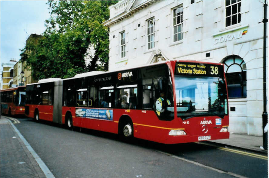 (099'131) - ARRIVA - Nr. MA 80/480 CLT am 25. September 2007 in Lonodn, Hackney