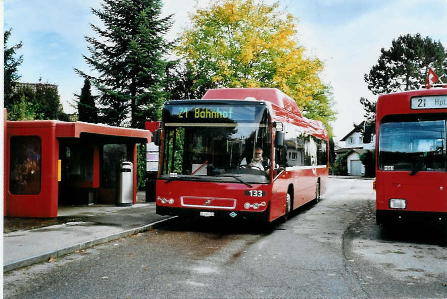 (099'503) - Bernmobil, Bern - Nr. 133/BE 624'133 - Volvo am 30. September 2007 in Bremgarten, Endstation