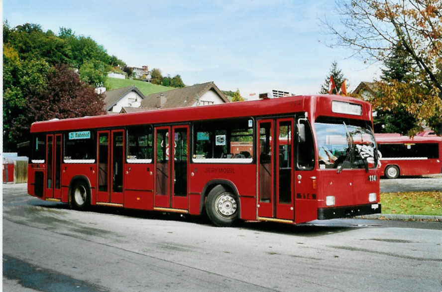 (099'506) - Bernmobil, Bern - Nr. 114/BE 366'114 - Volvo/R&J am 30. September 2007 in Bremgarten, Endstation