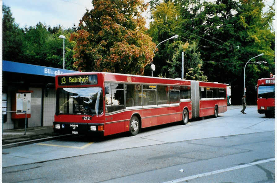 (099'532) - Bernmobil, Bern - Nr. 212/BE 513'212 - MAN am 30. September 2007 in Bern, Bmpliz