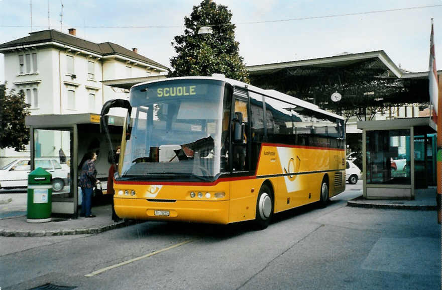 (100'006) - Autopostale, Muggio - TI 70'235 - Neoplan (ex Schera, Muggio) am 4. Oktober 2007 in Chiasso, Confine