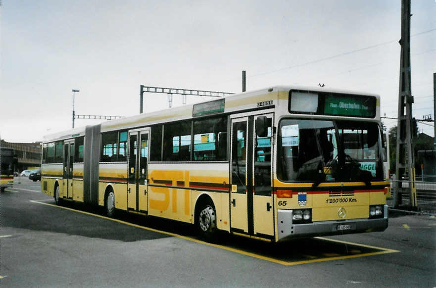 (100'513) - STI Thun - Nr. 65/BE 435'065 - Mercedes am 27. Oktober 2007 beim Bahnhof Thun (prov. Haltestelle)