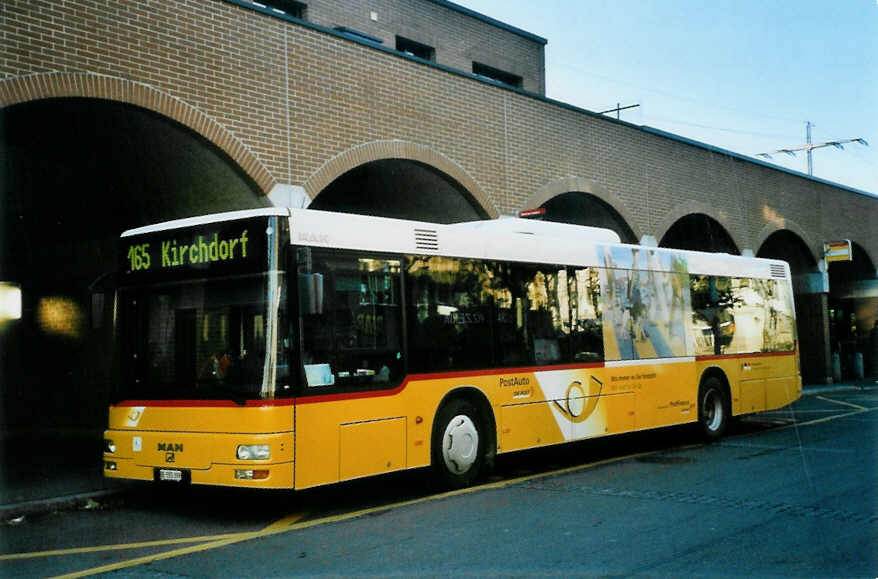 (101'218) - Lengacher, Mnsingen - Nr. 1/BE 555'399 - MAN am 18. November 2007 beim Bahnhof Mnsingen