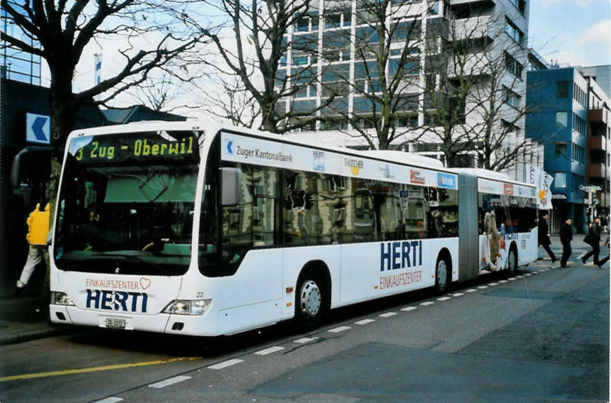 (101'403) - ZVB Zug - Nr. 22/ZG 3372 - Mercedes am 26. November 2007 in Zug, Metalli