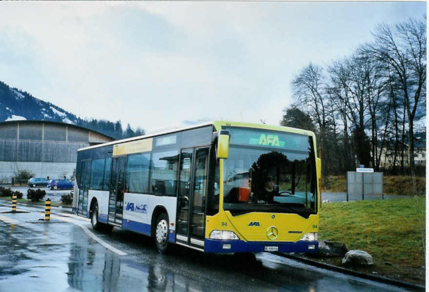 (101'712) - AFA Adelboden - Nr. 94/BE 398'916 - Mercedes am 9. Dezember 2007 beim Bahnhof Frutigen