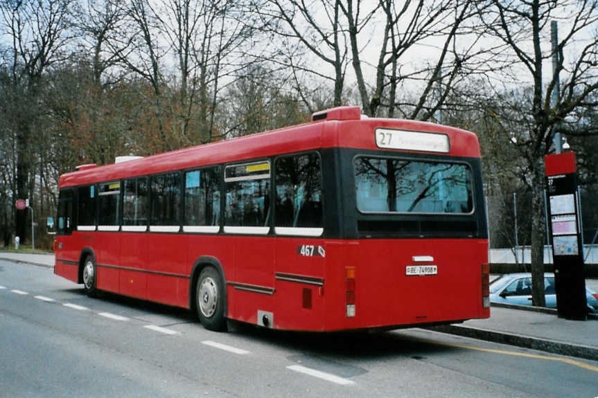 (101'832) - Dysli, Bern - Nr. 467/BE 74'908 - Volvo/R&J (ex Bernmobil, Bern Nr. 113) am 13. Dezember 2007 in Bern, Weyermannshaus