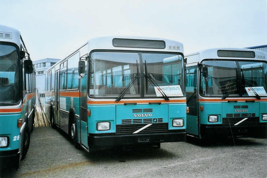 (102'016) - TPF Fribourg - Nr. 27 - Volvo/R&J (ex GFM Fribourg Nr. 27) am 22. Dezember 2007 in Biel, Rattinbus