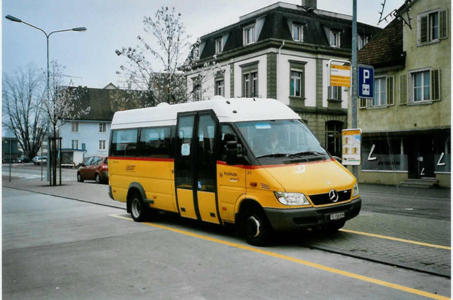 (102'330) - AOT Amriswil - Nr. 23/TG 158'030 - Mercedes am 23. Dezember 2007 beim Bahnhof Amriswil