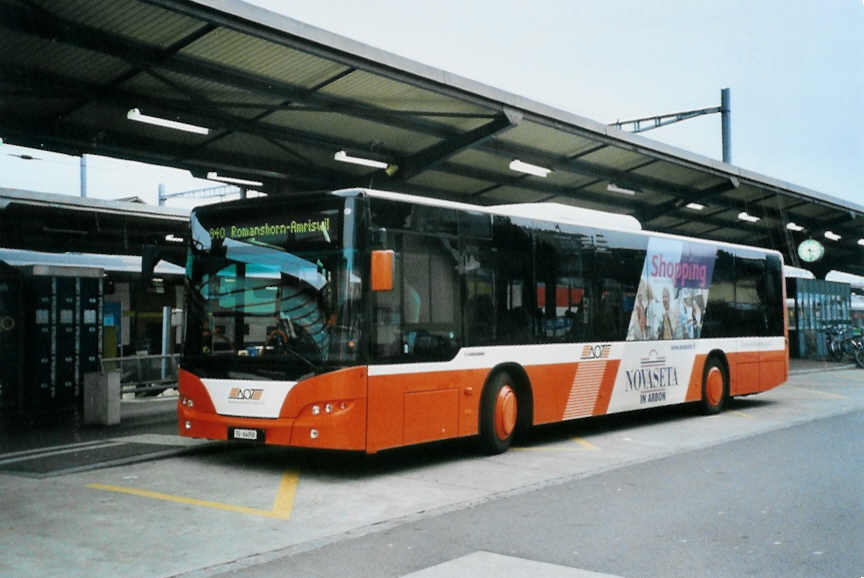 (102'405) - AOT Amriswil - Nr. 8/TG 64'058 - Neoplan am 23. Dezember 2007 beim Bahnhof Romanshorn