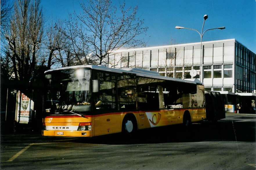 (102'629) - PostAuto Ostschweiz - SG 284'018 - Setra am 29. Dezember 2007 beim Bahnhof Buchs