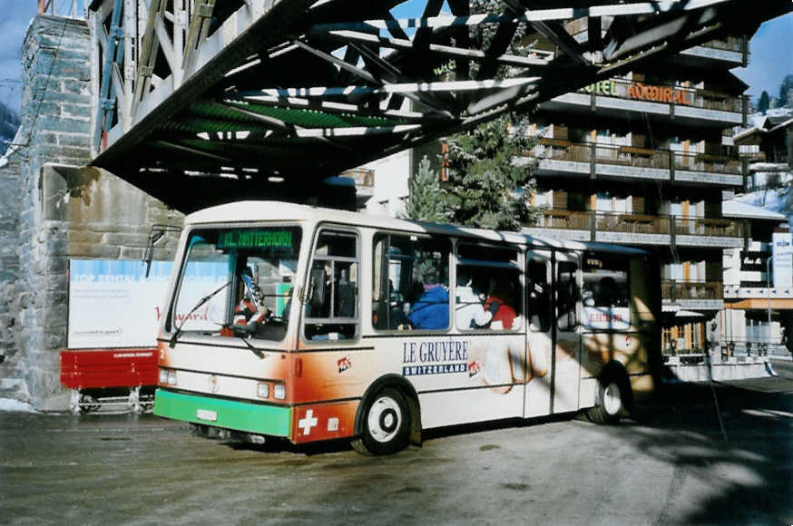 (102'716) - OBZ Zermatt - Nr. 2/VS 143'405 - Vetter am 30. Dezember 2007 in Zermatt, Getwing Brcke