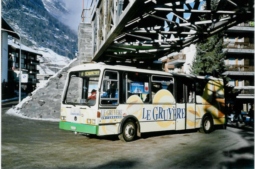 (102'717) - OBZ Zermatt - Nr. 5/VS 192'608 - Vetter am 30. Dezember 2007 in Zermatt, Getwing Brcke