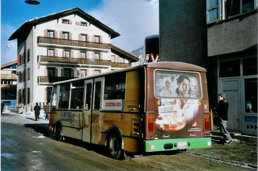 (102'718) - OBZ Zermatt - Nr. 2/VS 143'405 - Vetter am 30. Dezember 2007 beim Bahnhof Zermatt