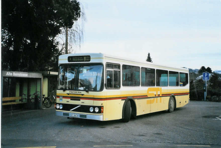 (102'732) - STI Thun - Nr. 6/BE 26'667 - Volvo/FHS (ex TSG Blumenstein Nr. 6) am 1. Januar 2008 in Steffisburg, Alte Bernstrasse