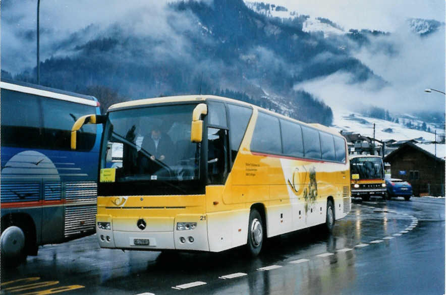 (102'935) - Tschannen, Zofingen - Nr. 21/AG 178'801 - Mercedes am 6. Januar 2008 beim Bahnhof Frutigen