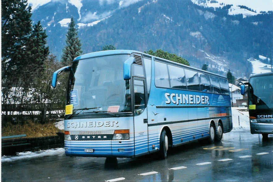 (103'004) - Schneider, Langendorf - SO 21'950 - Setra am 6. Januar 2008 beim Bahnhof Frutigen