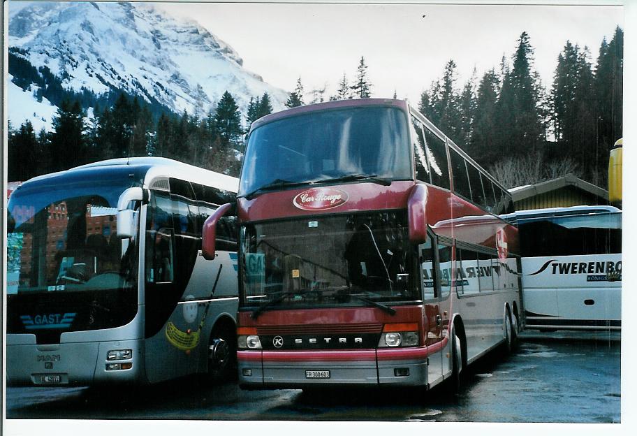 (103'202) - Car Rouge, Kerzers - Nr. 3/FR 300'603 - Setra am 6. Januar 2008 in Adelboden, Mineralquelle