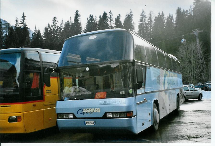 (103'210) - Aus Italien: Caspari, Reggio Emilia - BH-815 KX - Neoplan am 6. Januar 2008 in Adelboden, Mineralquelle