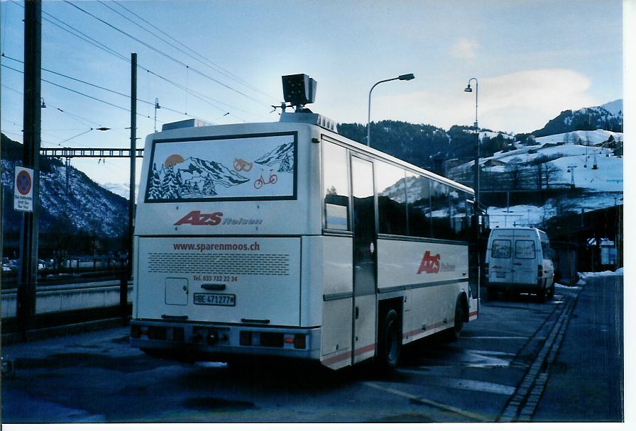 (103'713) - AZS Zweisimmen - Nr. 3/BE 471'277 - MAN/Gppel (ex STI Thun Nr. 10; ex TSG Blumenstein Nr. 10) am 21. Januar 2008 beim Bahnhof Zweisimmen